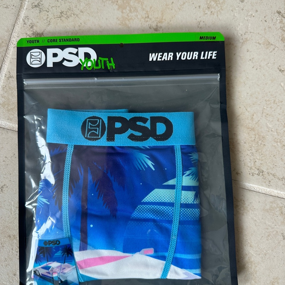 PSD Youth Tropical Blue Boxer Briefs